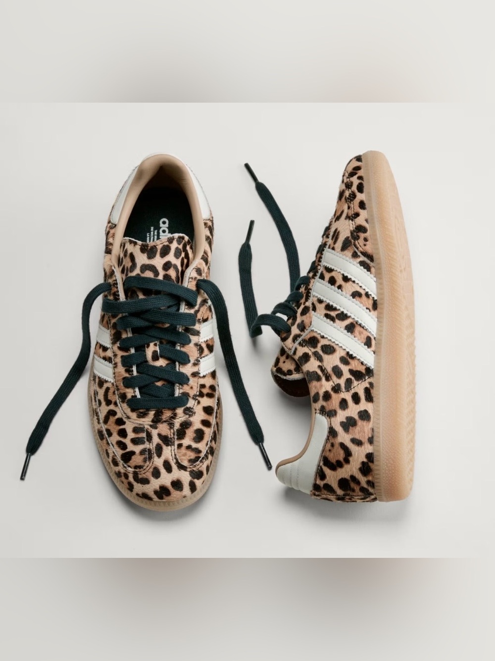 Adidas Samba OG calf hair leopard print sneakers